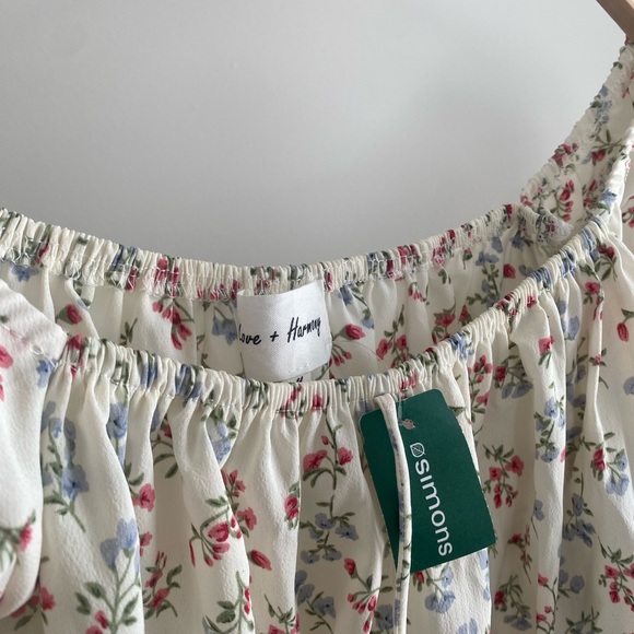 NWT Love + Harmony Floral Cropped Blouse - Picture 2 of 3